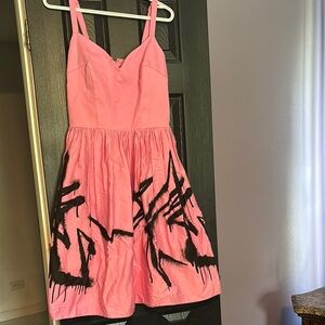 Stylish Pink and Black Kids Dress